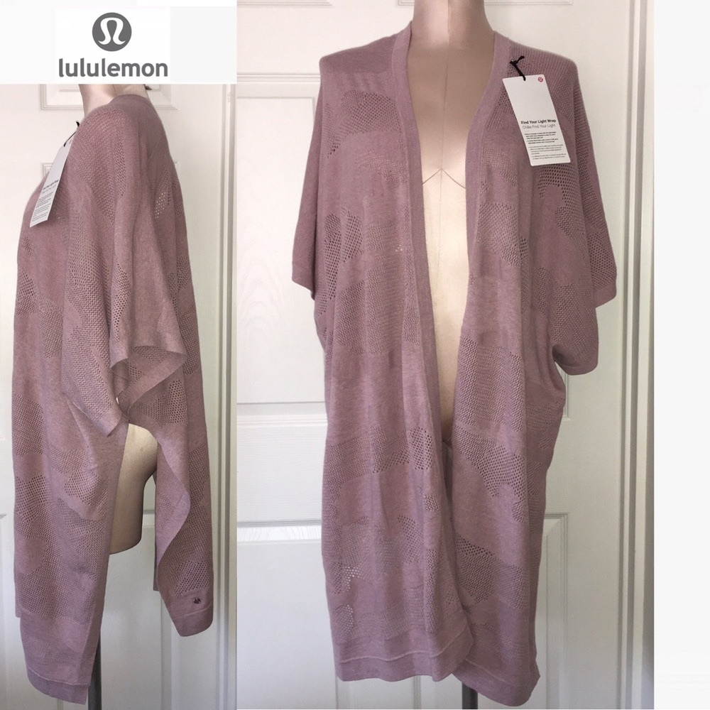 NWT Lululemon Lightweight Purple Open Wrap Sweater